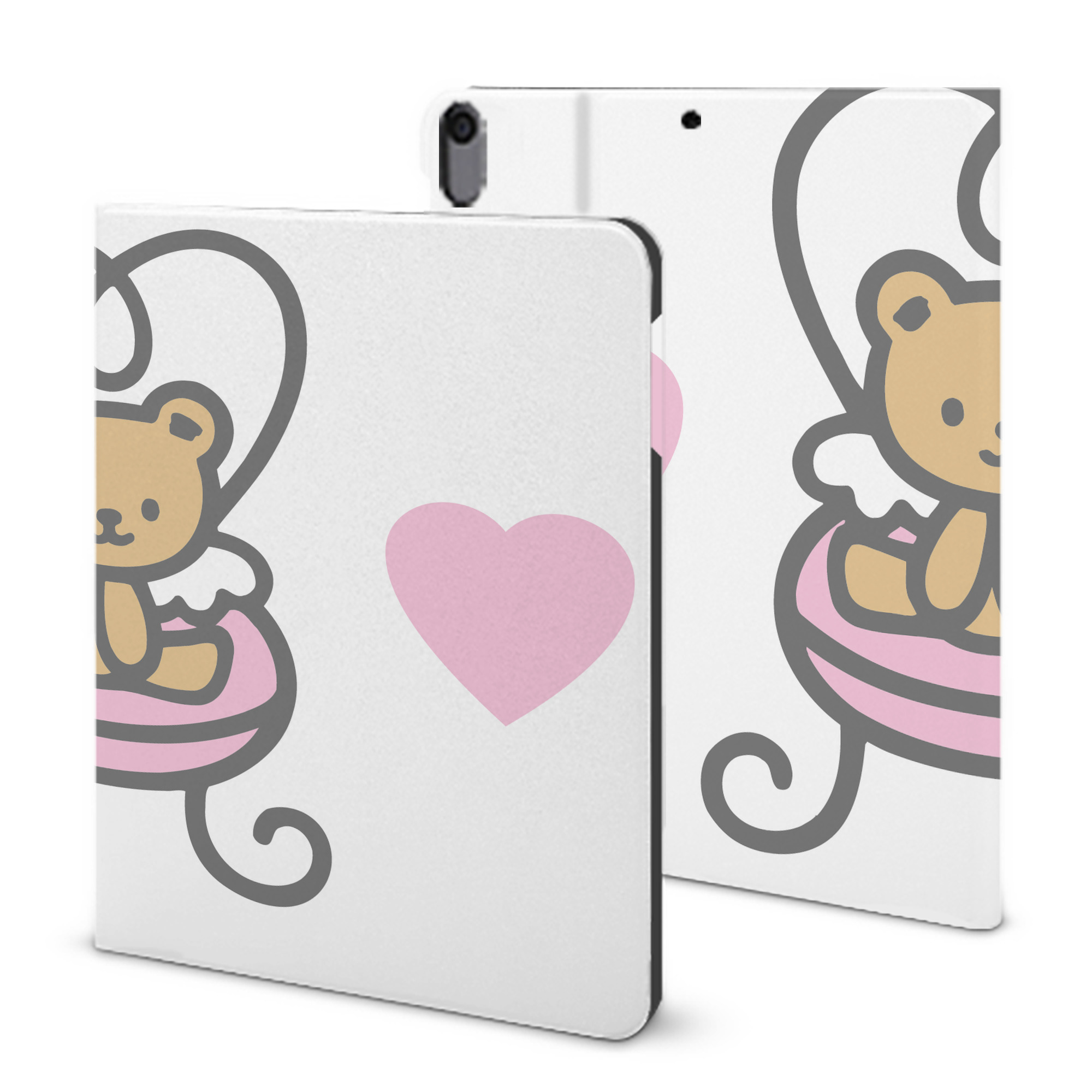 （画像用） Hello Kitty ハローキティ IPad ケース ブック型 PUレザー TPU 耐衝撃 軽量 薄型 ペン収納なし 全面保護 IPad 各モデル対応